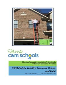 OSHA/Safety, Liability, Insurance Claims and Paint – Self Study