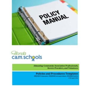 A picture of the cover of a policy manual.